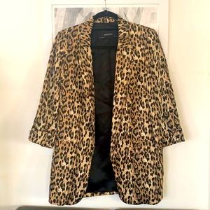 ZARA Leopard Print Blazer XS, never worn
